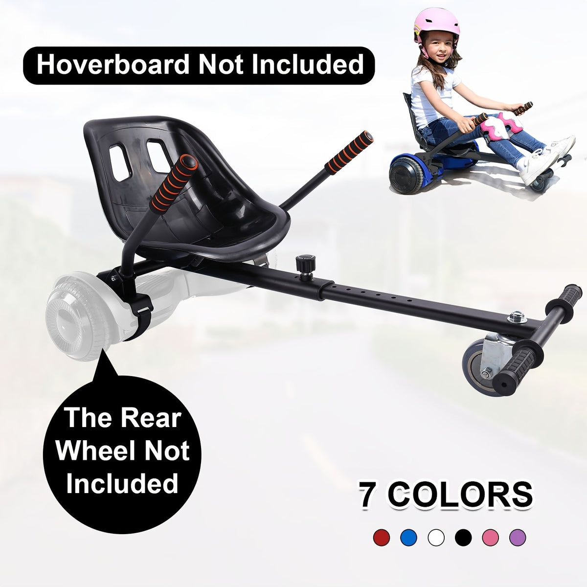 Hoverboard Go Kart Seat Attachment Buggy Conversion Kit 6.5-10 Inch with the Listed Color, Size or Set Options for Everyday Use