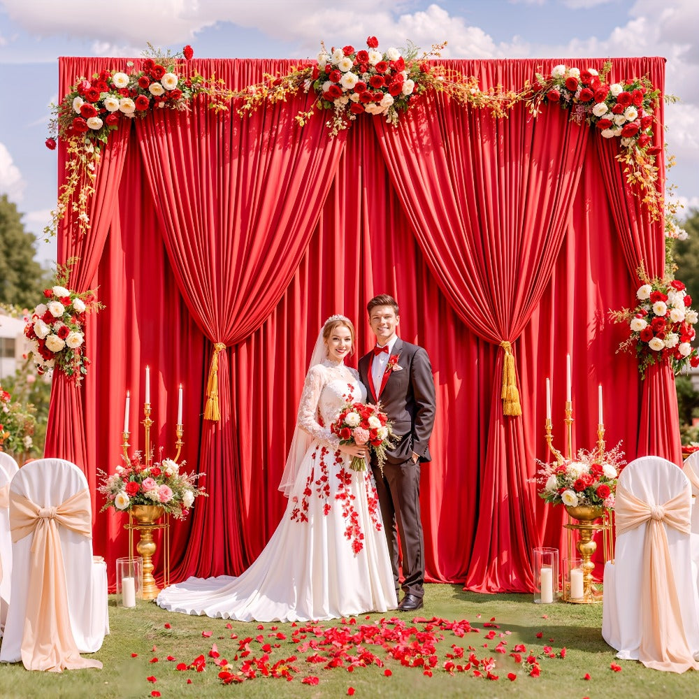 Two-Piece Photography Backdrop Curtain Set, 59 x 118 Inches per Panel, with Rod Pockets and Color Options