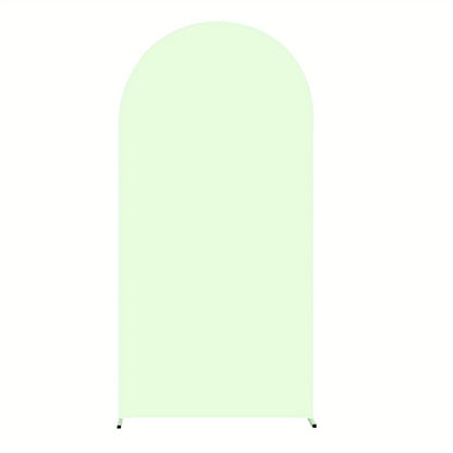 Wedding Arch Cover for 6 ft Round-Top Frames, Polyester Fitted Backdrop in Nine Checkout Colors