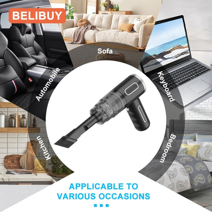 Handheld Vacuum Cleaner with 3KPa Suction, USB Charging, Long Reach Tube, Brush Head and Spare Filter