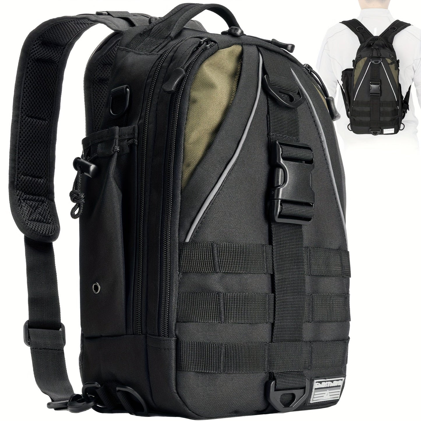 Waterproof Fishing Backpack Tackle Sling Bag – Rod Holder Daypack for Shore, Kayak & Fly Fishing | Men Women Outdoor Gear