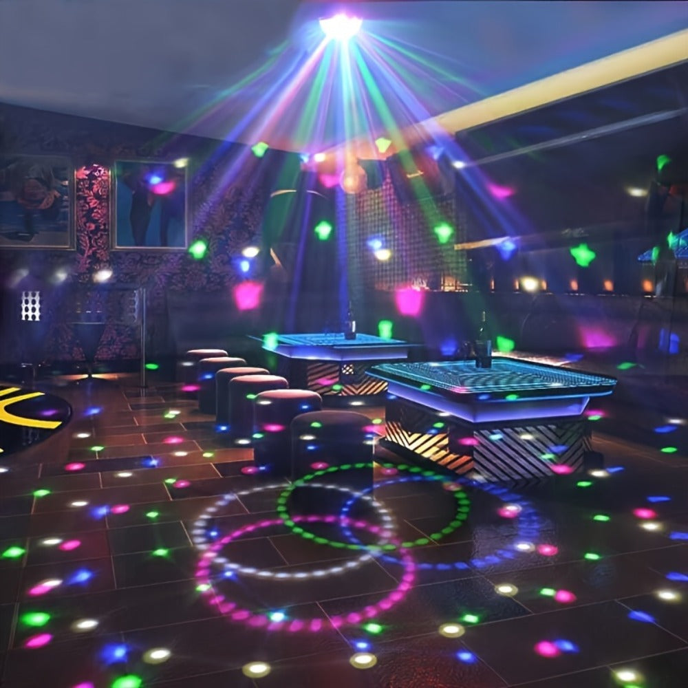Party Lights Disco Ball Strobe Light Remote Control DJ Lighting Music Sync Rotating Effect for Entryways, Bedrooms and Living Spaces