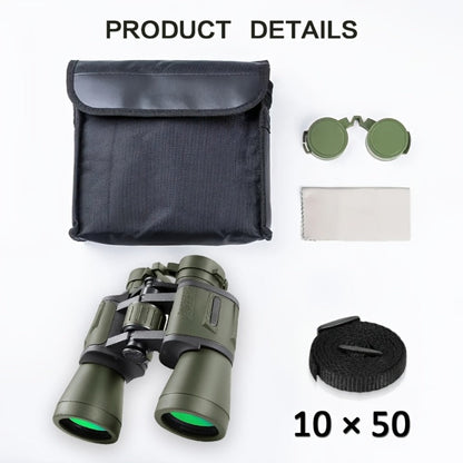 Full-Size 10x50 or Compact 8x40 Binoculars with Carry Case, Neck Strap and Lens Covers in Three Checkouts