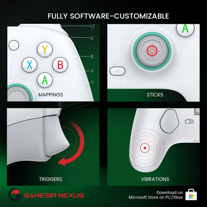 GameSir G7 SE Wired Xbox Controller with Hall Effect Joystick & Trigger, Anti-Drift Gamepad for Xbox Series X|S, Xbox One & Windows PC, Magnetic Swappable Faceplate, Mappable Back Buttons