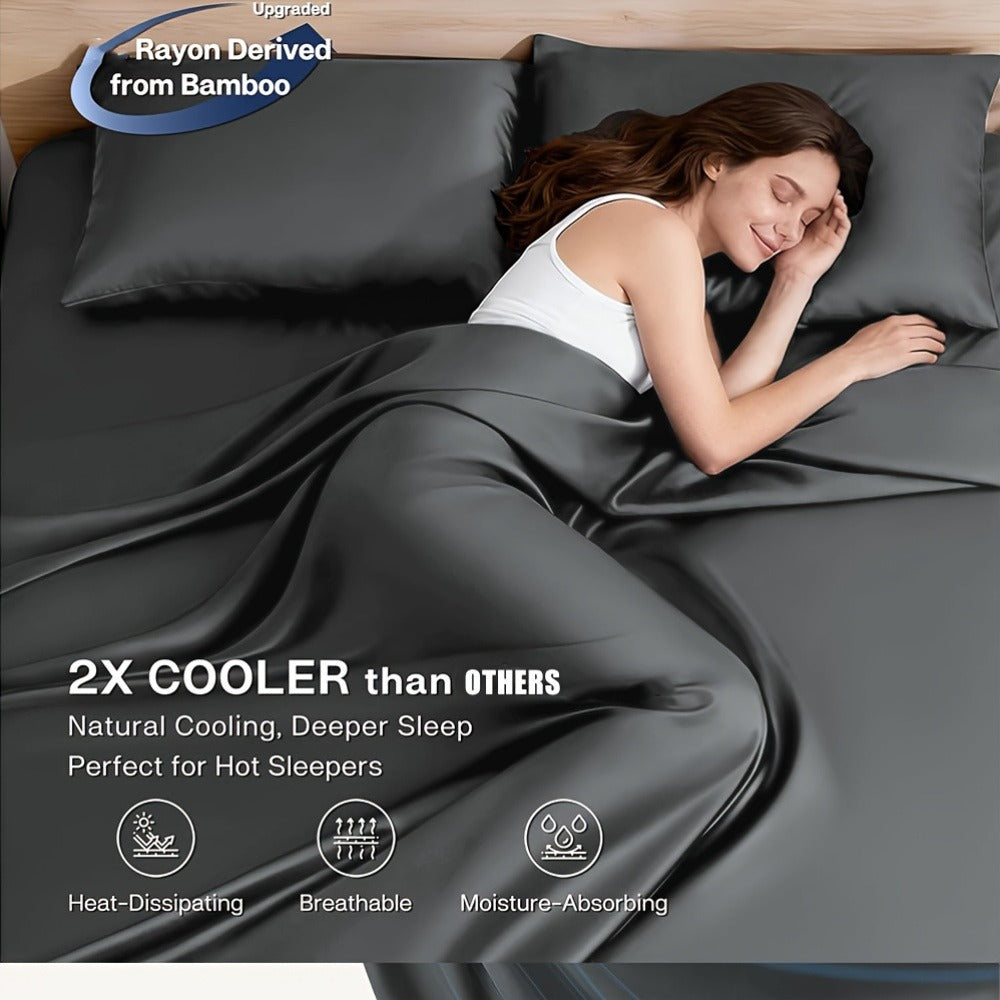 Bed Sheet Set 6-Piece with 17-Inch Pocket, Double-Stitched Edges, Four Bed Sizes and Thirteen Colors