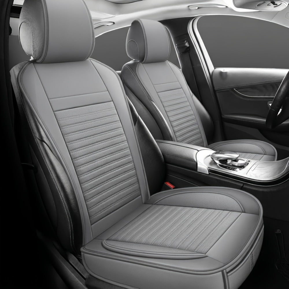 Car Seat Covers Front Pair with Full-Surround High-Back Design and Fifteen Color or Pattern Options