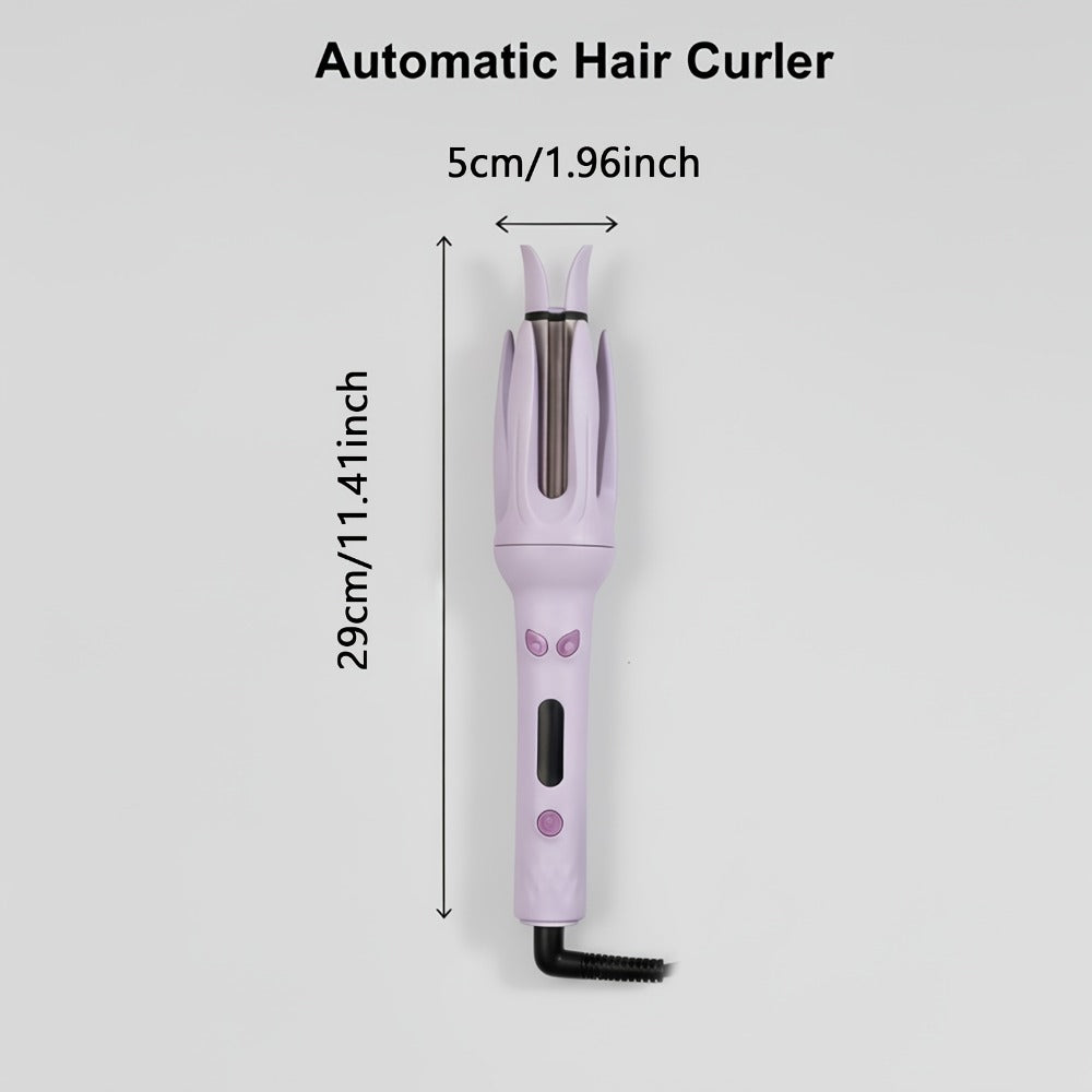 Automatic Rotating Curling Wand Hair Styling Tool with 150-210 C Settings and Three Color Options
