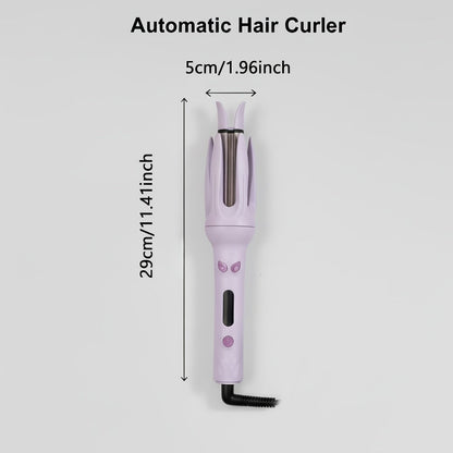 Automatic Rotating Curling Wand Hair Styling Tool with 150-210 C Settings and Three Color Options