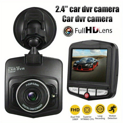 1080P Dash Cam for Cars - 2.2" LCD Display, Continuous Loop Recording, 24/7 Parking Surveillance, Motion Detection, No Battery Required, Universal Vehicle Dashboard Camera