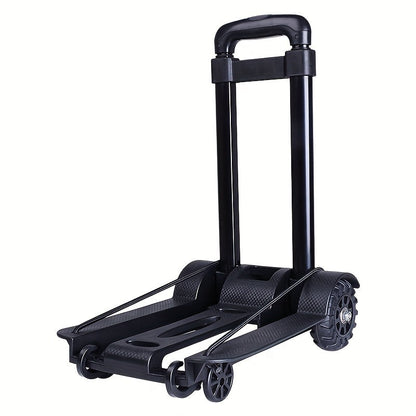 Compact Folding Aluminum Hand Truck with Telescoping Handle and Two- or Four-Wheel Configuration Options