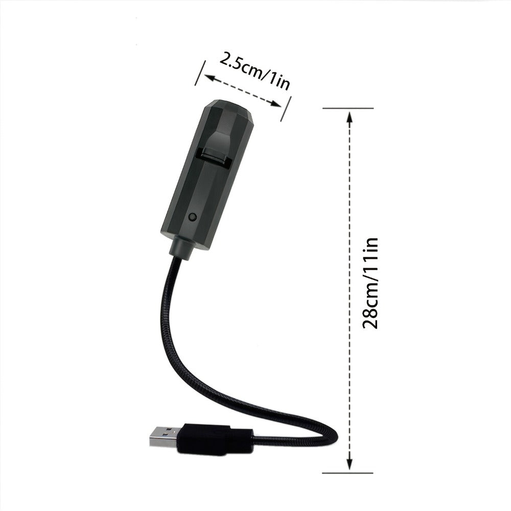 USB 5V Skull Projection LED Night Light with Flexible Lead, Touch Controls and Three Interchangeable Inserts