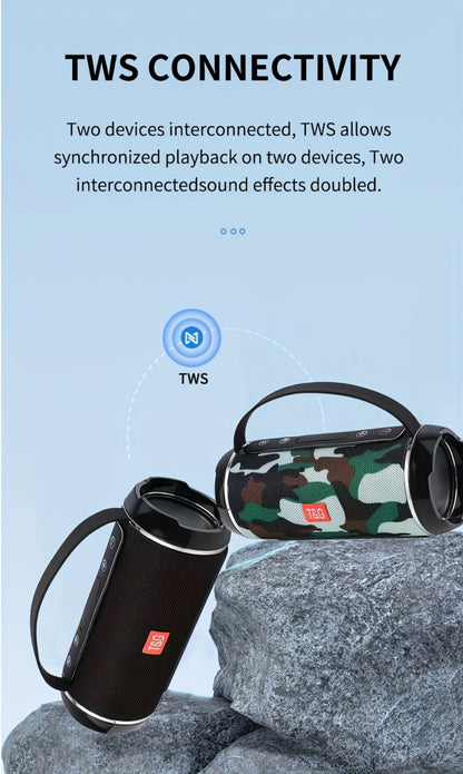 Bluetooth Speaker T&G TG116C 10W Model with Bluetooth 5.0, IPX4 Rating, TWS, USB, TF, FM and Type-C