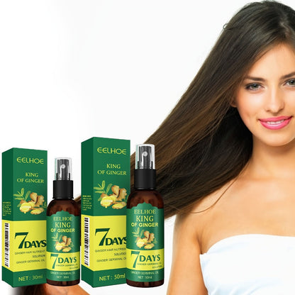 Ginger Hair Oil Spray Set 6 Bottles × 30ml — 7-Day Deep Moisturizing Frizz Control Mist for Dry, Curly & Coily Hair | Lightweight