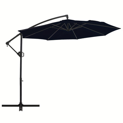 Patio Umbrella 10FT Cantilever Hanging Style with Crank, Push Tilt and Variant-Specific Cross Base