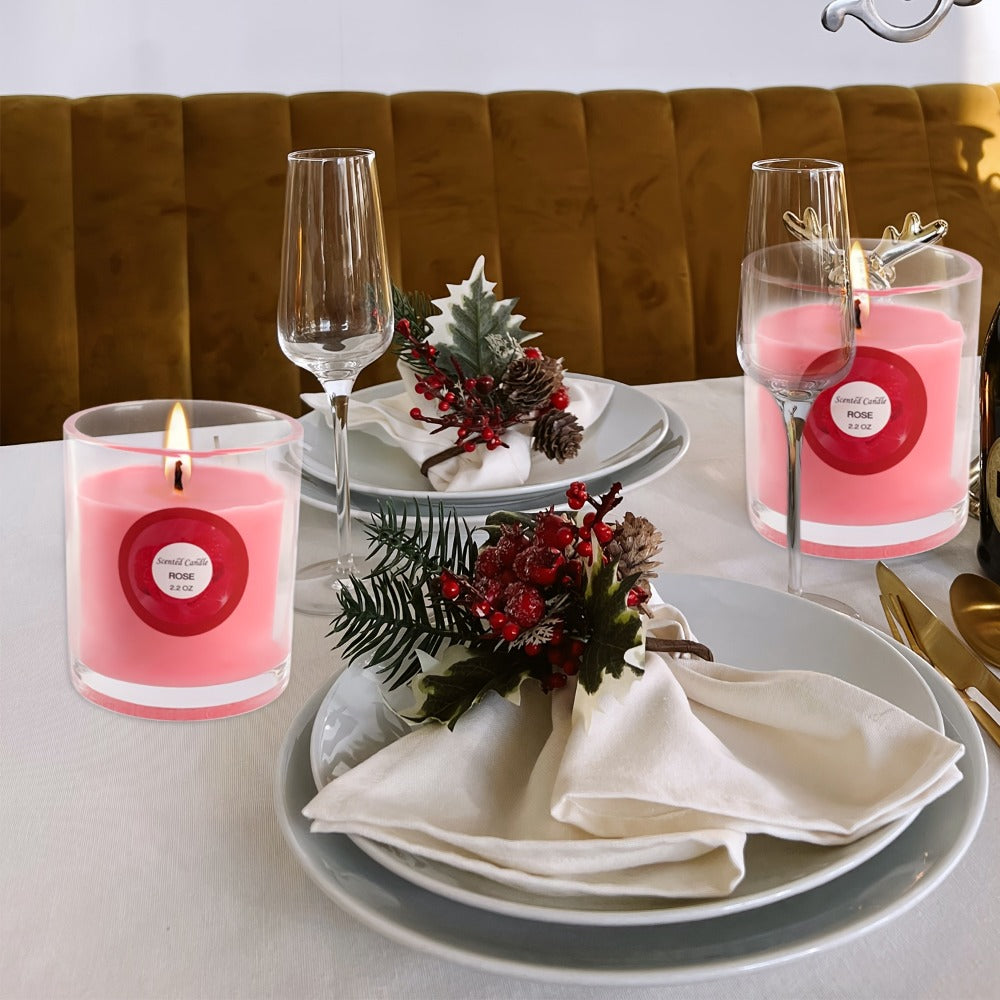 20-Piece Candle Gift Set with Glass Jars, Ten Fragrance Label Styles and Multicolor Assortment