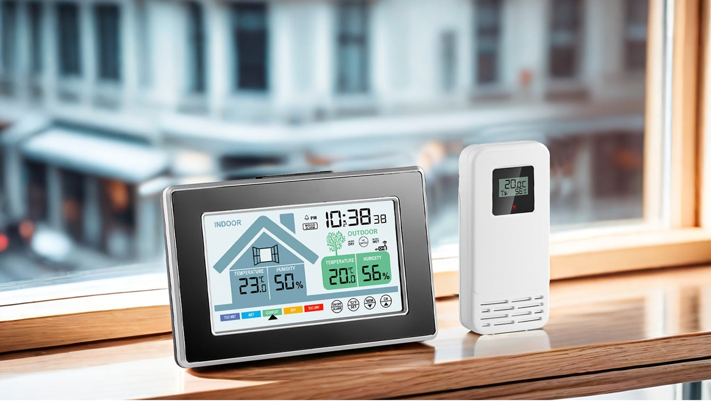 5055C Wireless Indoor Outdoor Thermometer with Color Display, Humidity, Forecast and Remote Sensor