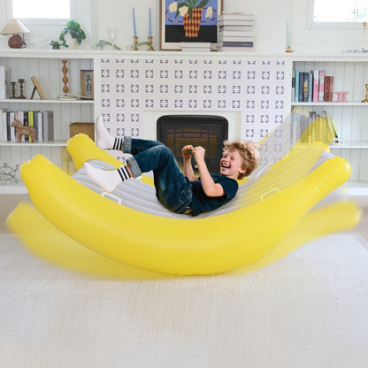 Portable Inflatable Sofa with Pump No Assembly Required Indoor Outdoor Folding Chair Bed Camping Backyard Patio Lightweight PVC Spot Clean Adults Kids Gift