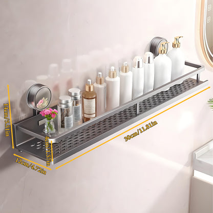 Wall Shower Caddy with Towel Bar, Hooks and Eight Exact Pole or Shelf-Length Checkout Options