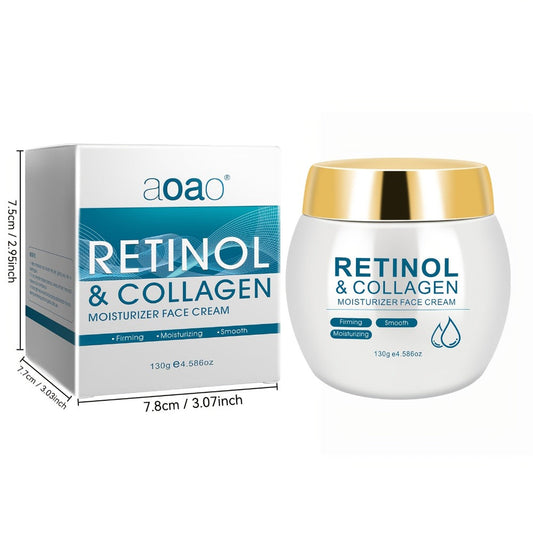 Face Cream Retinol and Collagen 130g Jar or Retinol Essence Option for Day and Night Skin Care
