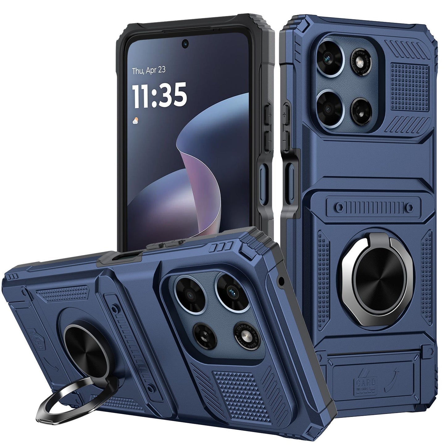Magnetic Metal Kickstand Moto G 5G 2025 2026 Case Shockproof Drop Protection Slim Protective Phone Cover for Motorola Moto G 5G 2025 Moto G 5G 2026 Moto G Play 2026 6.7 Inch – Hands-Free Stand