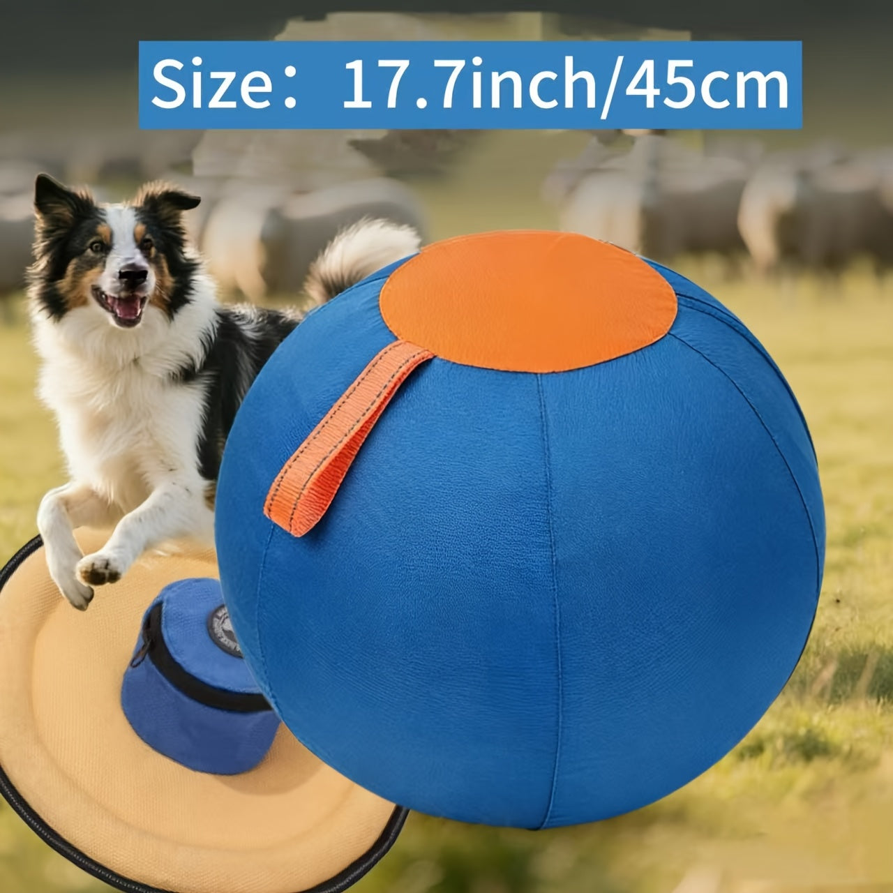 Inflatable Dog Ball Large Bear Shape Interactive Training Ball for Dogs Boredom Buster Toy for Bulldogs Australian Shepherds Golden Retrievers Large Breeds