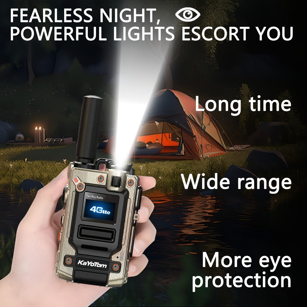 Kayotom K300S 4G Global Walkie Talkie Unlimited Range, No Monthly Fee Two Way Radio, UHF 400-480MHz Long Battery Life