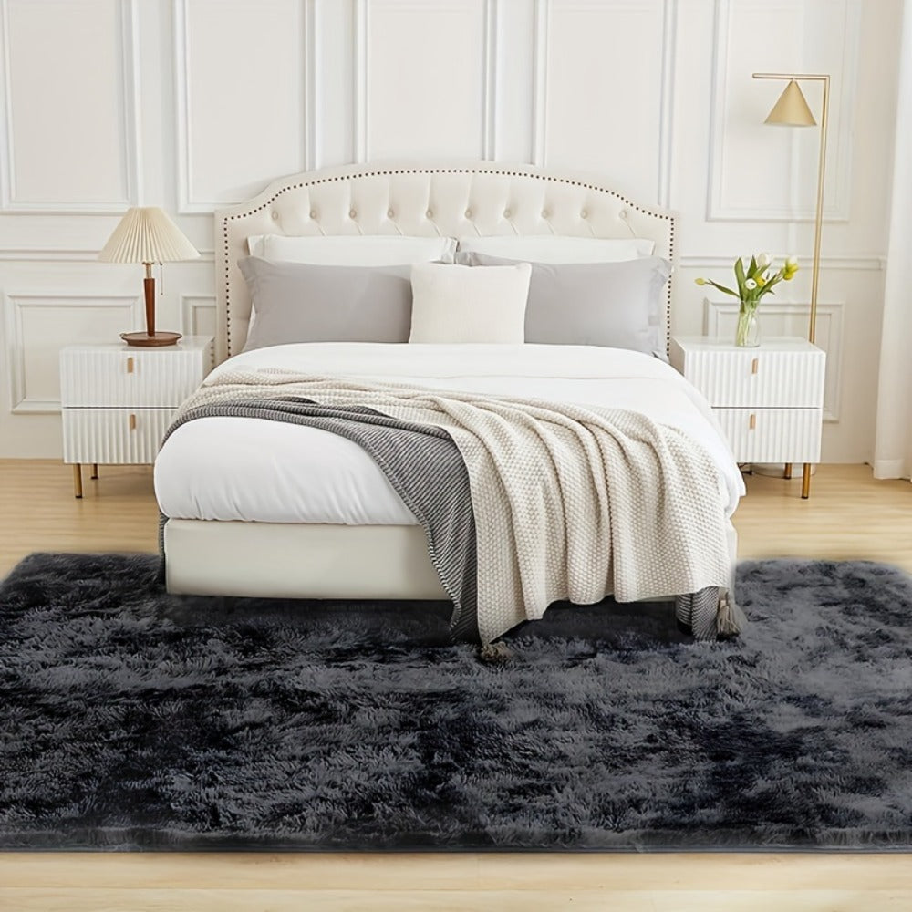 Rectangular Shaggy Area Rug with Four Color Labels and 24 x 35.8-Inch to 94.49 x 118.11-Inch Sizes
