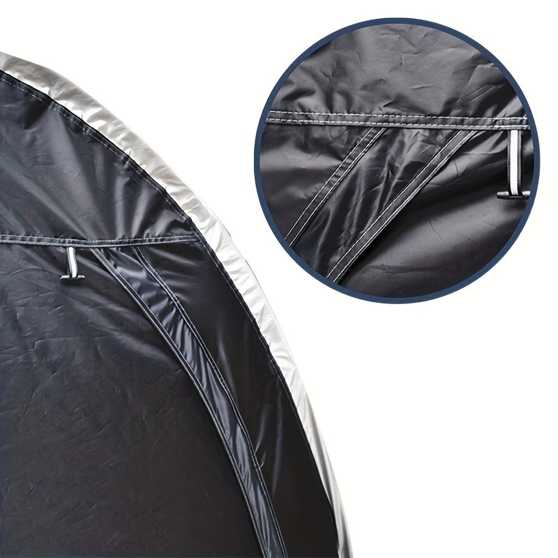 Camping Tent Transparent Oxford Rain Shelter with Ventilation Panels, Zipper Entry and Two Colors