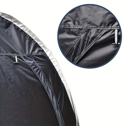 Camping Tent Transparent Oxford Rain Shelter with Ventilation Panels, Zipper Entry and Two Colors