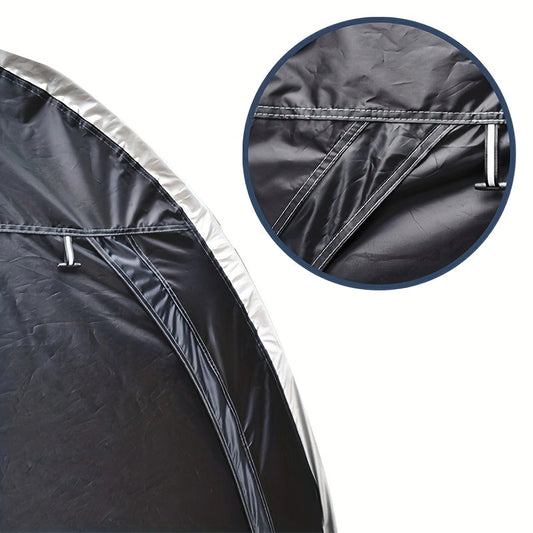 Camping Tent Transparent Oxford Rain Shelter with Ventilation Panels, Zipper Entry and Two Colors