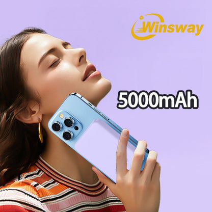 Magnetic Power Bank 5000mAh Mini Wireless Charging PD & QC 3.0 Fast Charge Colorful Portable Charger for iPhone 17 16 15 14 13 MagSafe Compatible