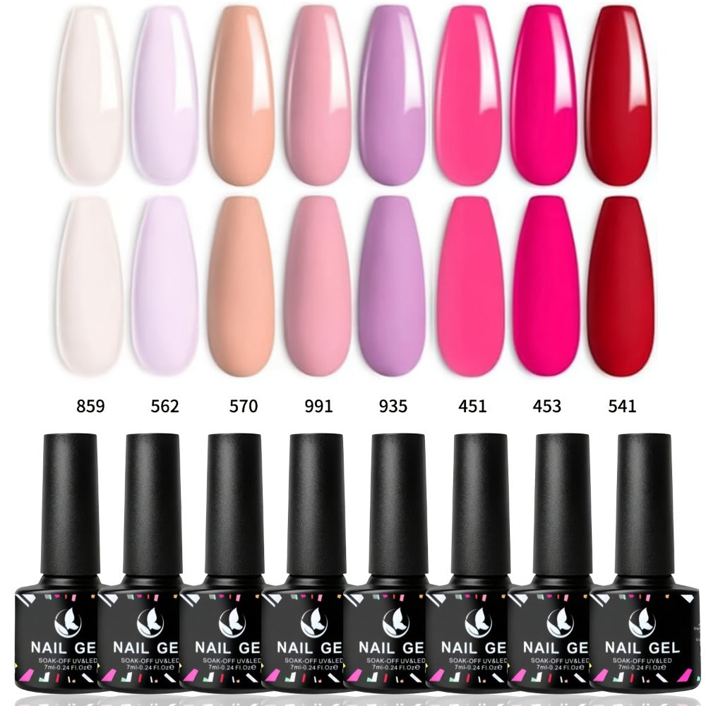 Gel Nail Polish – Pastel Set 8 Colors Rhapsody Series Soft Muted Tones Soak-Off UV LED Nail Art Polish Kit for All Seasons Home Manicure…