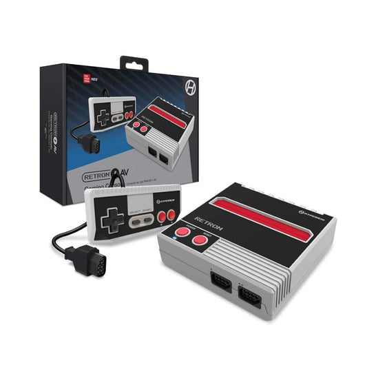 Hyperkin RetroN 1 AV Gaming Console for NES – Play Original NES Cartridges on Modern TVs, Retro 8-Bit Nintendo Entertainment System Clone, Gray, Compatible with NES Controllers & Games