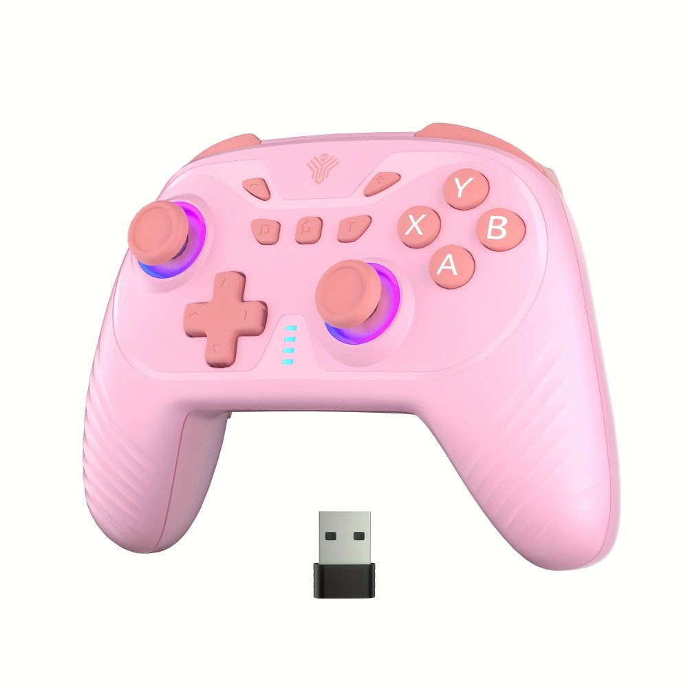 2.4G Wireless PC Controller with Hall Effect Joystick & Trigger, RGB Lighting & Vibration – Compatible with Windows PC, Android, Nintendo Switch & Steam, Anti-Drift Gamepad Not Compatible with Xbox