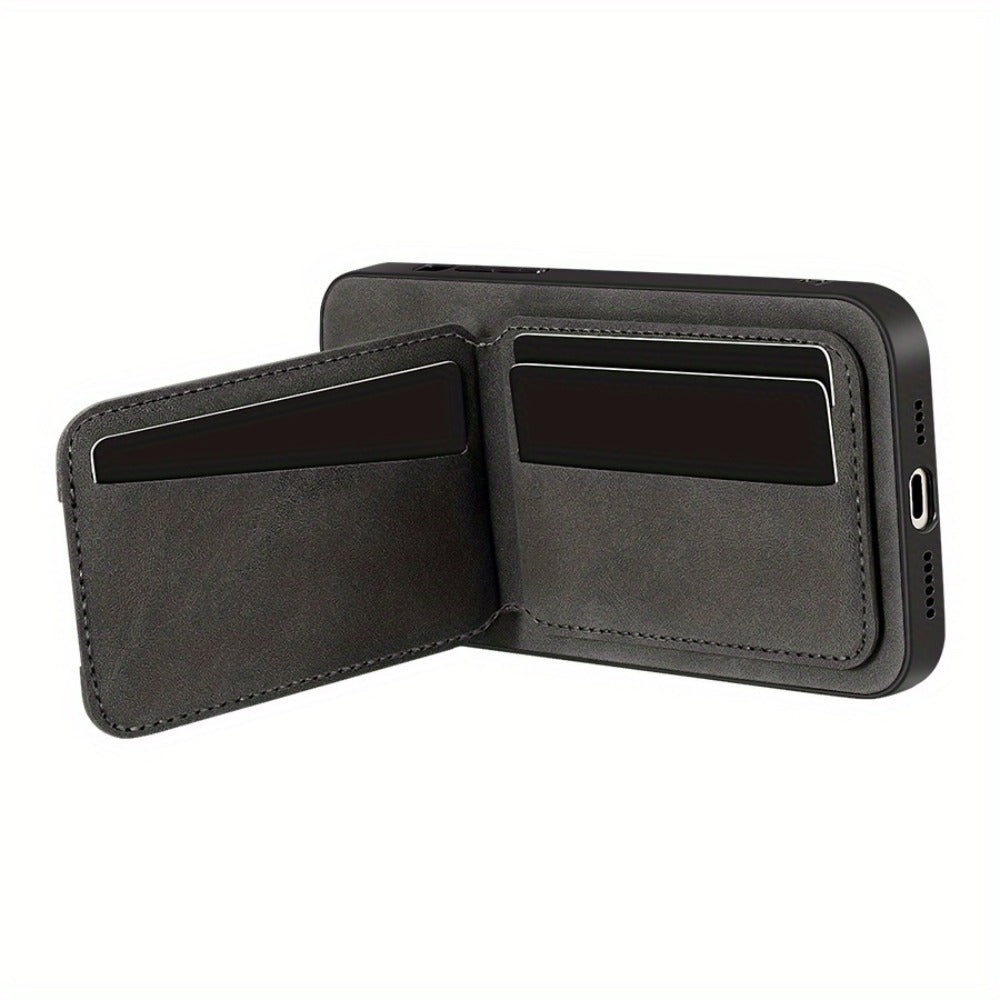 Folio Wallet Phone Case with Card Holder and Kickstand for Selected iPhone 11 through 16 Models
