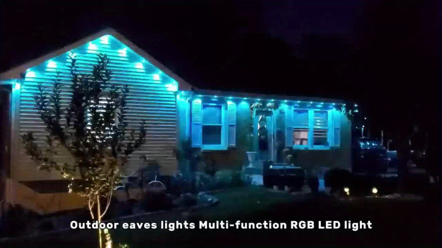 Permanent Outdoor Lights RGB Eave Light IP67 Waterproof | DIY Scene Mode Music Sync Color Changing | Outdoor Decoration Garden Party Holiday Lighting 50FT 100FT 200FT 300FT 400FT