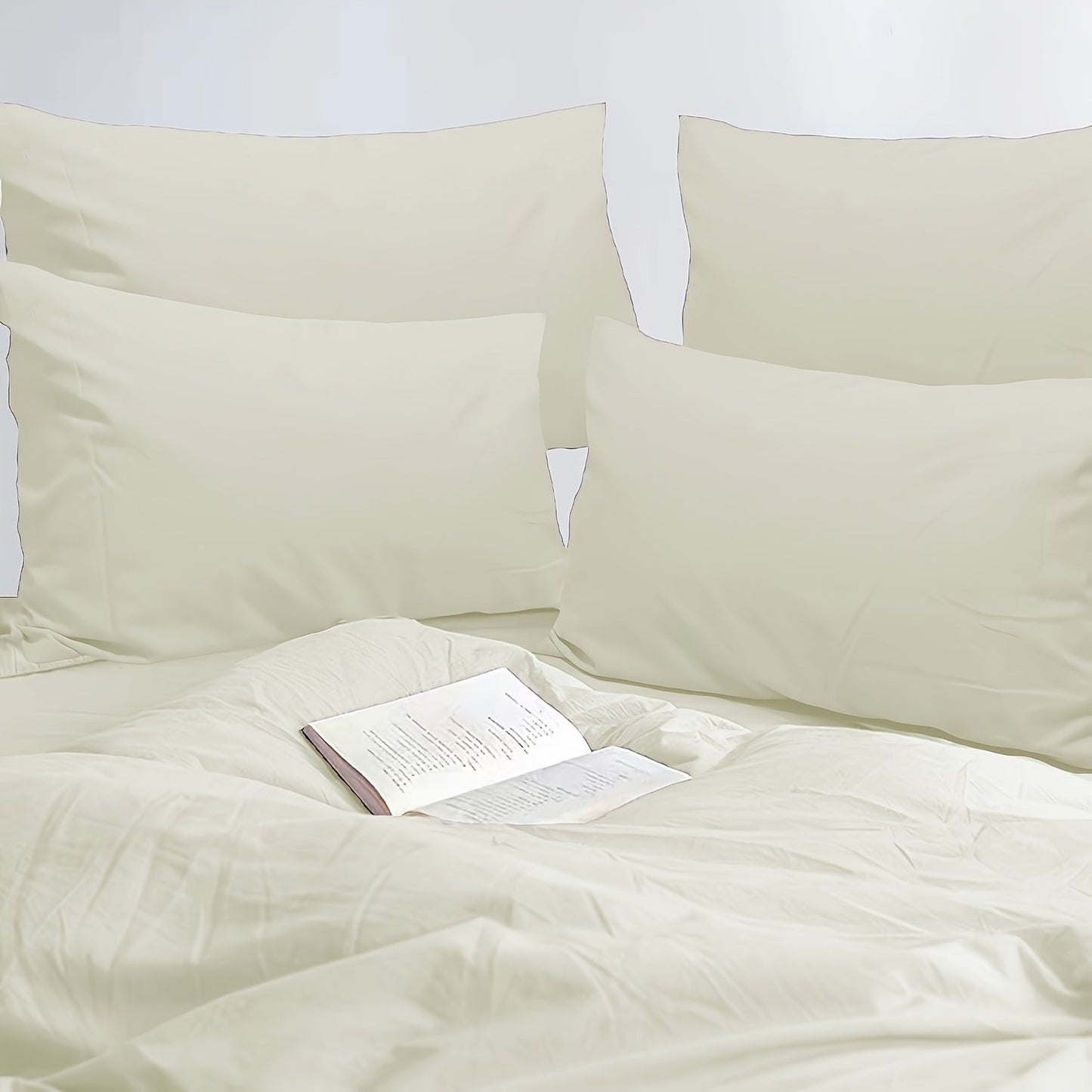 Microfiber Pillowcases Set of 4 – Soft Brushed 90GSM Wrinkle-Resistant Envelope Closure Pillow Covers, Queen & King Size, Multiple Colors, Breathable Polyester Pillow Cases for Bedroom Hotel