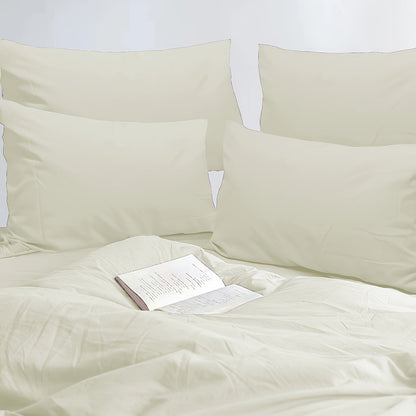 Microfiber Pillowcases Set of 4 – Soft Brushed 90GSM Wrinkle-Resistant Envelope Closure Pillow Covers, Queen & King Size, Multiple Colors, Breathable Polyester Pillow Cases for Bedroom Hotel
