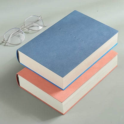 A5 Blank-Page Notebook with Seven Hundred Sixty Pages in Green, Blue, Pink or Black Covers