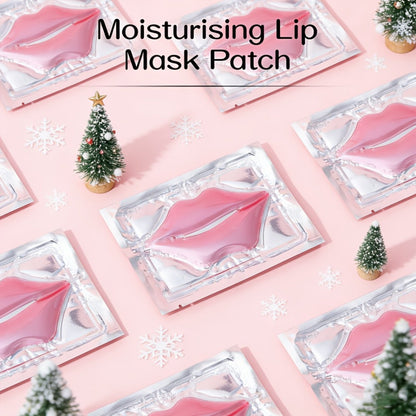 Lip Mask 50 Pcs Crystal Pink Hydrating Patches – Deep Moisturizing Lip Treatment for Dry Dull Lips, Plumping Lip Care Gift Set for Women Mothers Bulk Party Favor