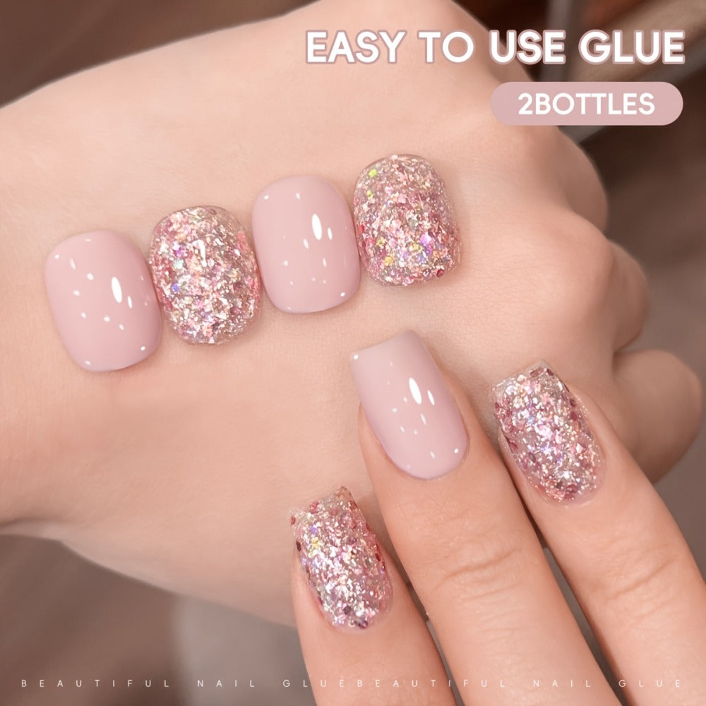 Gel Nail Polish 2-Piece 15ml Magnetic Glitter Set with Candy 03 and Shade 109 Frame Bottles