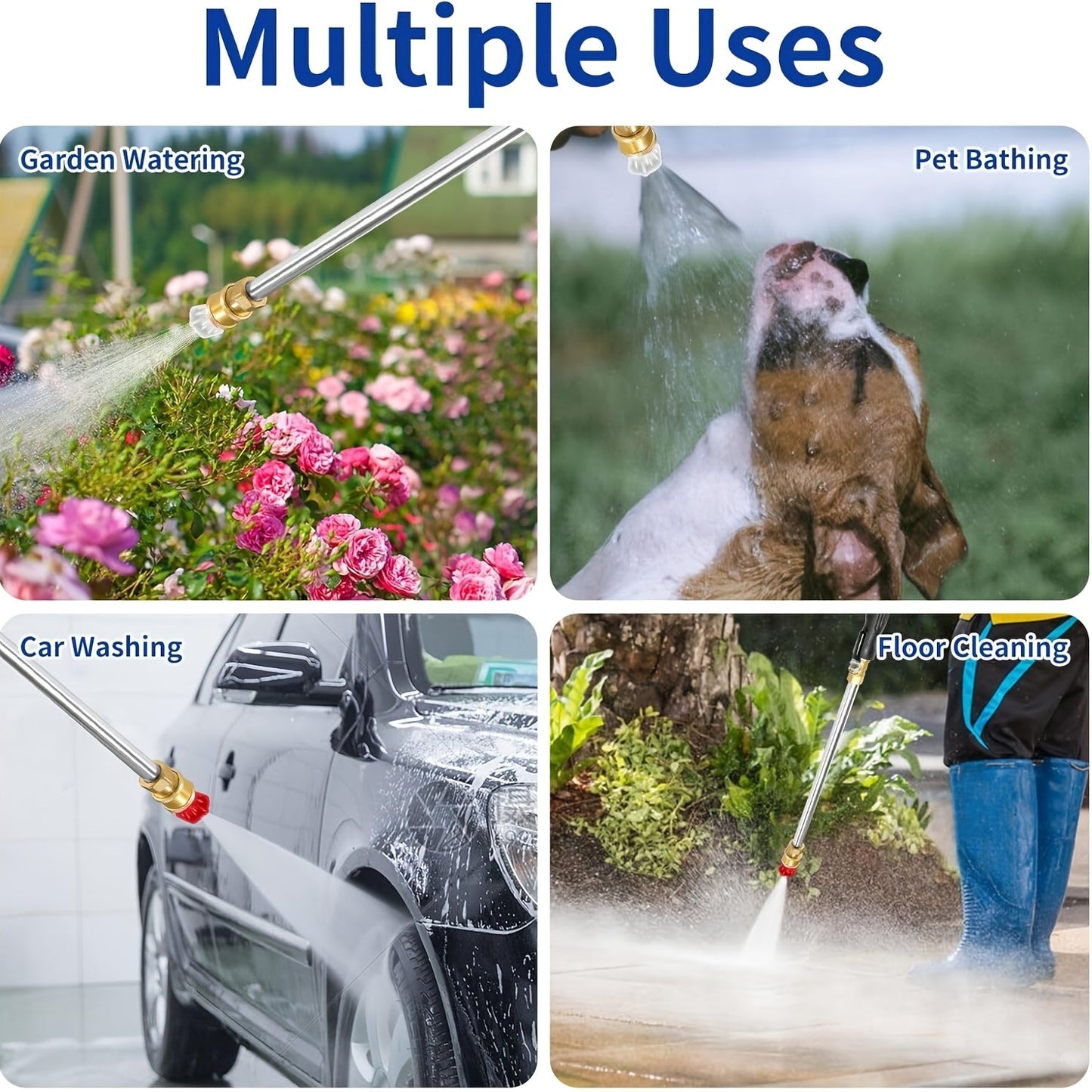 Pressure Washer Wand | Garden Hose Car Patio Yard Cleaning Nozzles