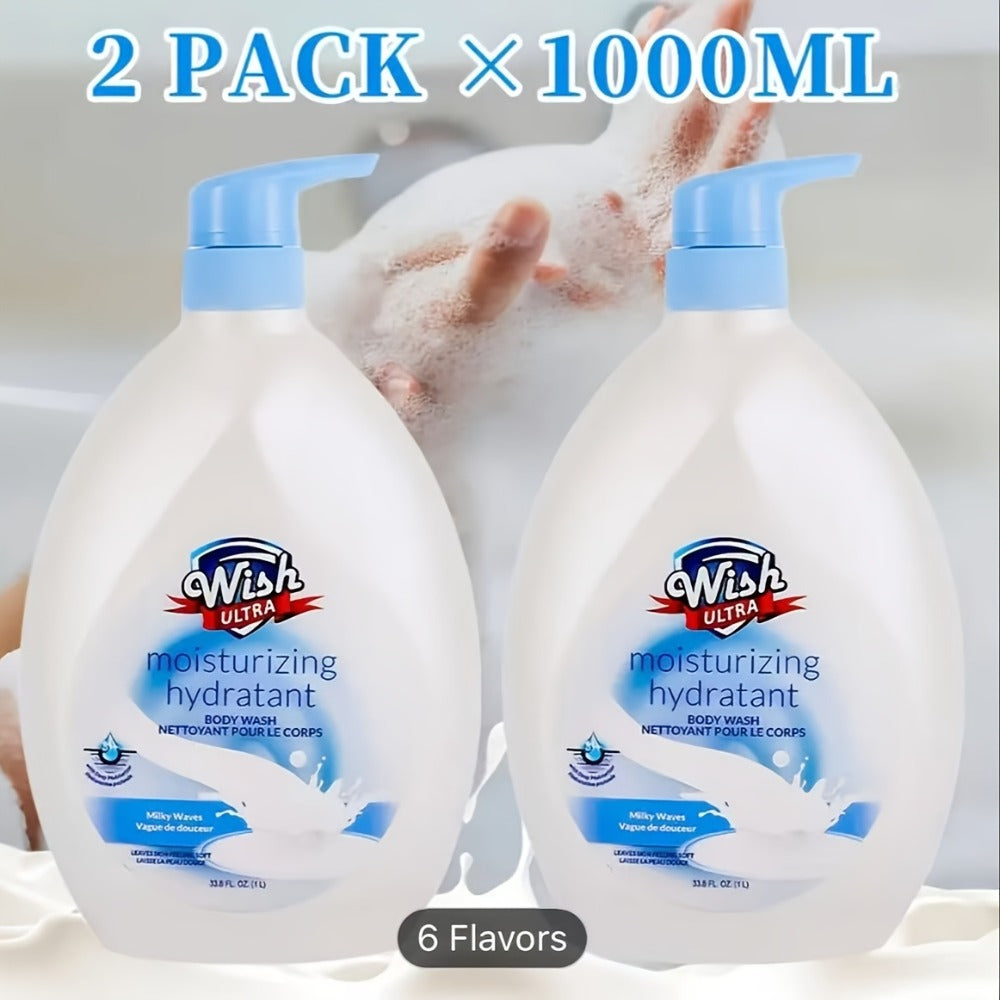 Pump-Bottle Body Wash with Vitamin E Label, Five Scent Options and Single or Two-Piece Packs