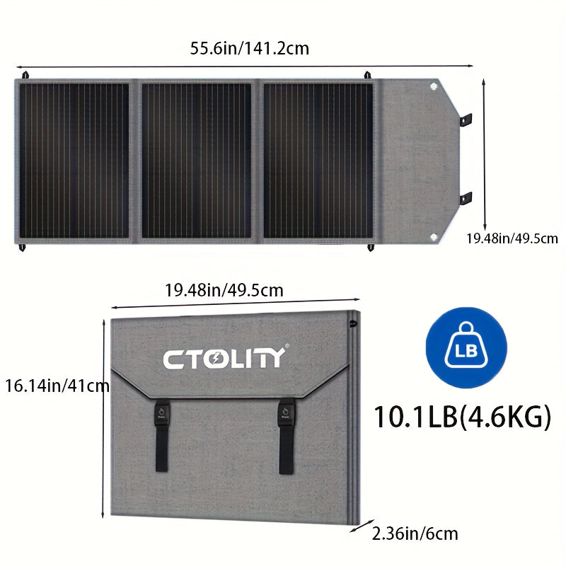 Monocrystalline High Power Solar Panel, 400W/200W/100W Portable Solar Panel, Foldable Solar Blanket, Solar Cell Efficiency Up To 23%, Suitable For Outdoor Adventure Boat Power Station, Garden, Courtyard, Roof, Camping RV Solar Generator