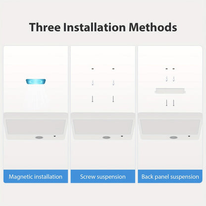 Wireless LED Ceiling Light Motion Sensor Rechargeable Battery Powered 3 Color Temperatures Remote Control No Wiring Closet Light for Bathroom Staircase Garage Hallway Kitchen Pantry White 1 or 2pcs