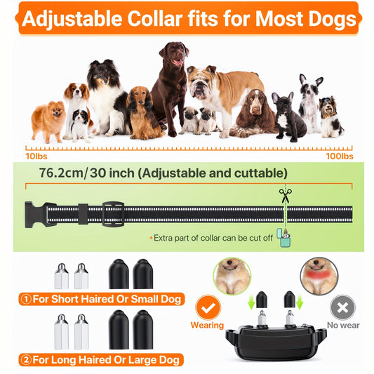 Dog Training Collar with Remote 2300ft - Rechargeable E-Collar with Beep Vibration Shock Modes Security Lock for Large & Medium Dogs