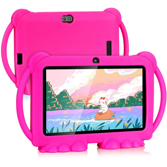 Kids Tablet 7 Inch with Android 14, 2GB RAM, 32GB Built-In Storage, Dual Cameras and Protective Case