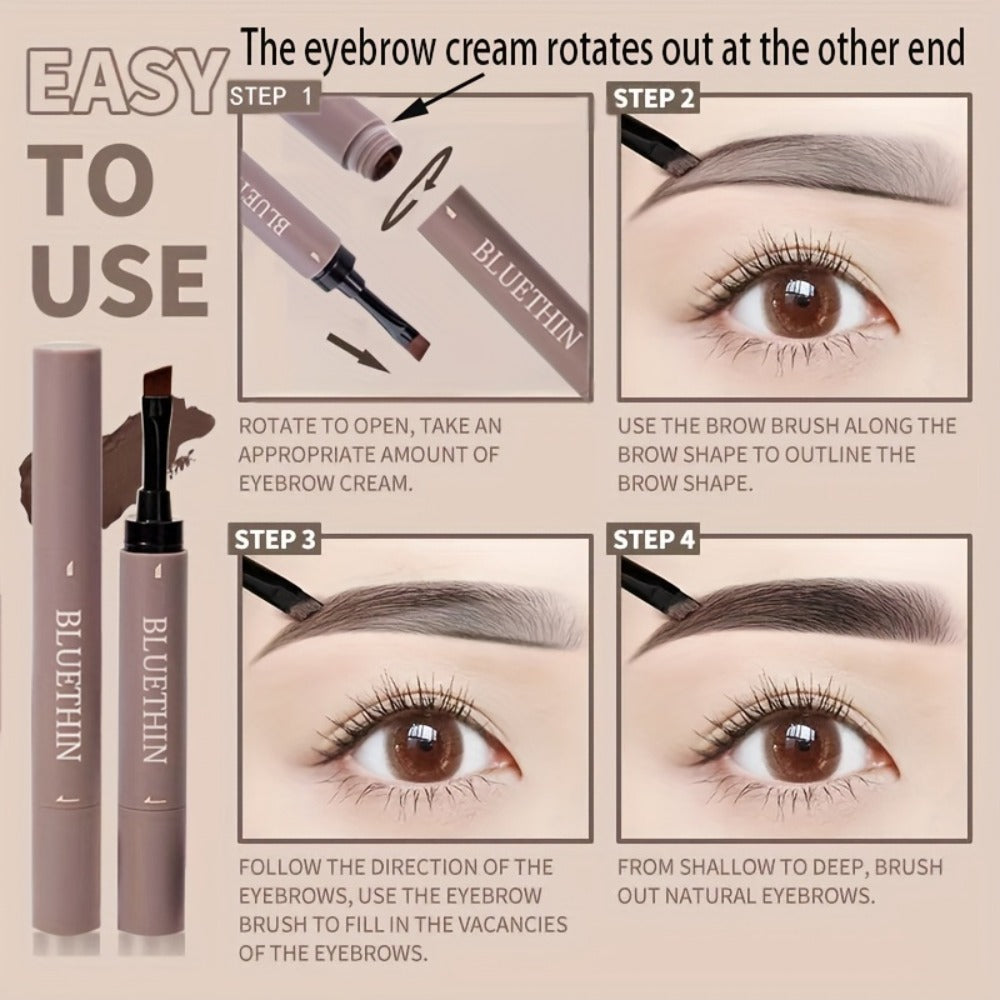 Waterproof Eyebrow Pencil Double-Ended Micro Precision Tip - Smudge-Proof Brow Definer, for Makeup, Travel and Everyday Vanity Use