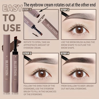 Waterproof Eyebrow Pencil Double-Ended Micro Precision Tip - Smudge-Proof Brow Definer, for Makeup, Travel and Everyday Vanity Use