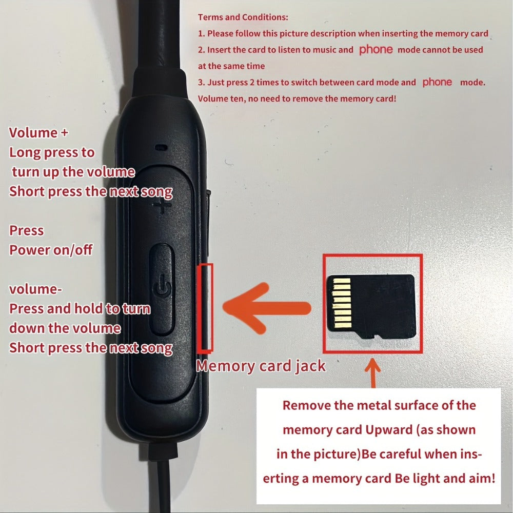 Neckband Magnetic Wireless Earbuds 20H Playtime 230mAh In-Ear Noise Canceling Sports for Bedside Audio, Alarms and Room Entertainment